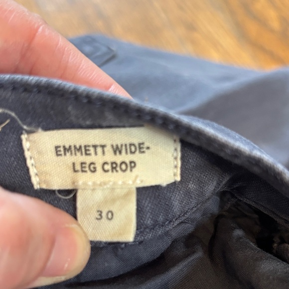 Madewell Navy Trousers Emmett wide-leg crop - Picture 3 of 5